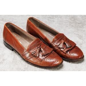 Bally Brown Leather Kiltie Tassle Loafers Slip On Shoes Mens Size 9 Mismatch